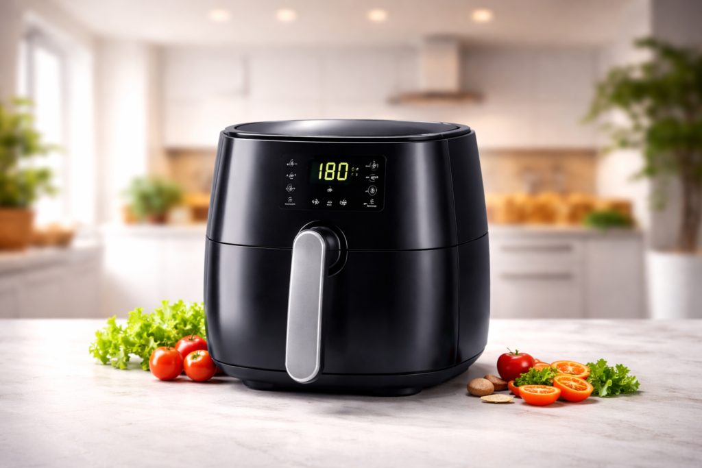 Air fryer moderna na cozinha custo-benefício 2026